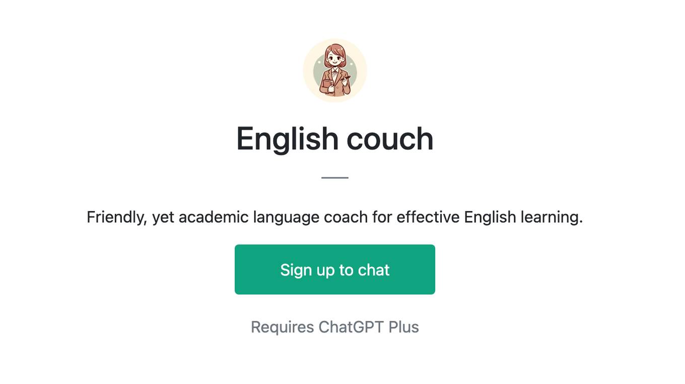 English couch Screenshot