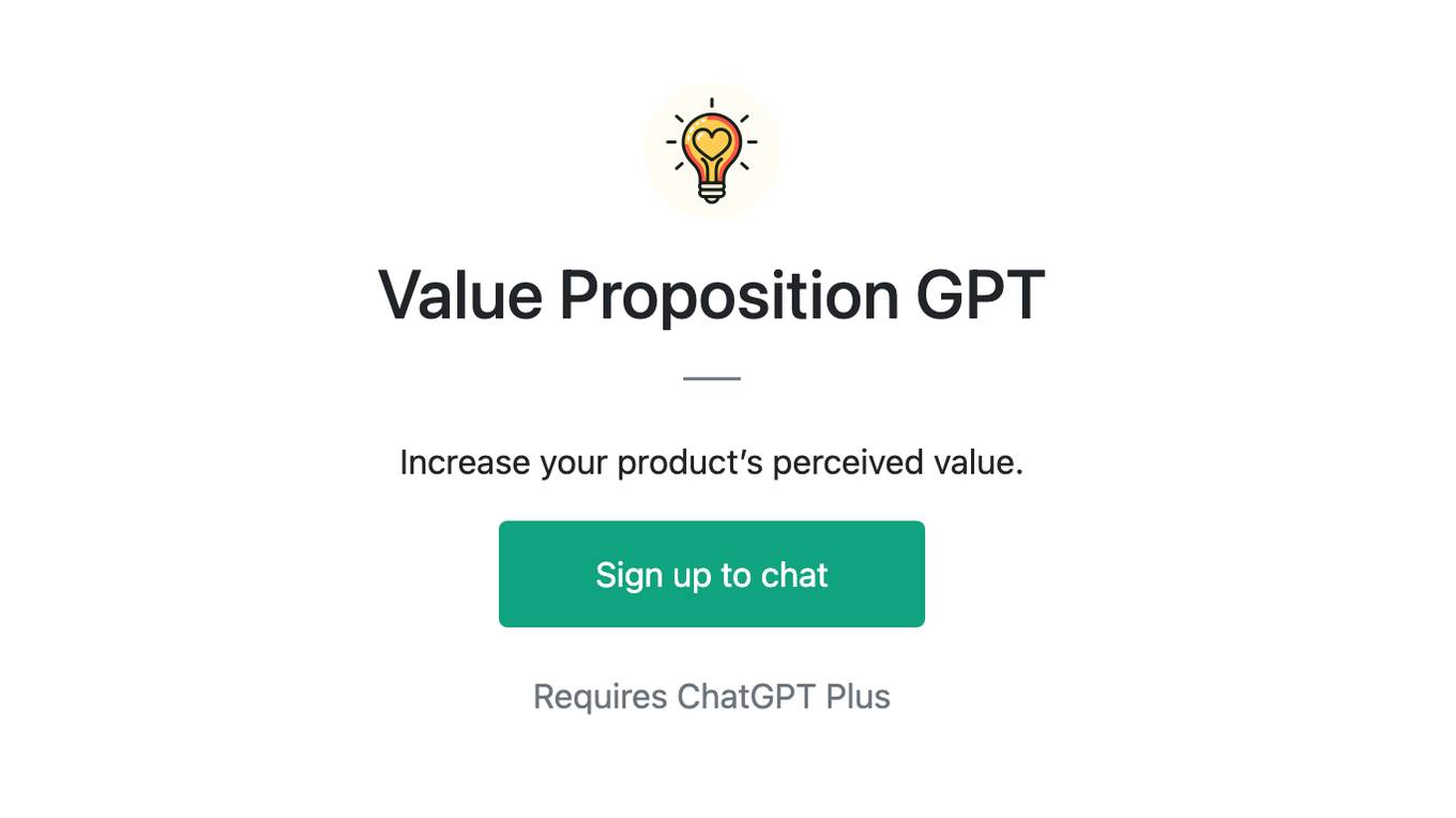 Value Proposition GPT Screenshot