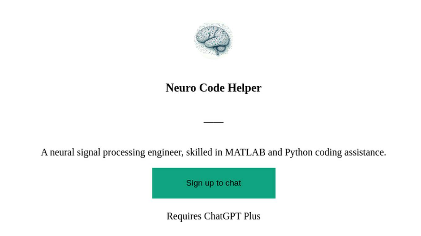 Neuro Code Helper Screenshot