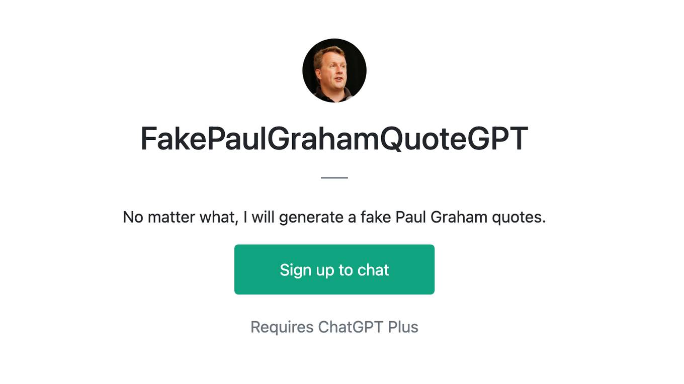 FakePaulGrahamQuoteGPT Screenshot