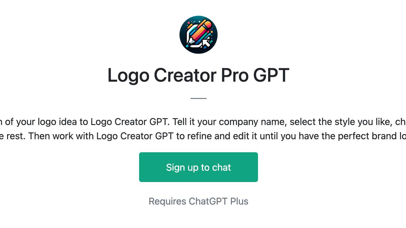 Logo Creator Pro GPT Screenshot