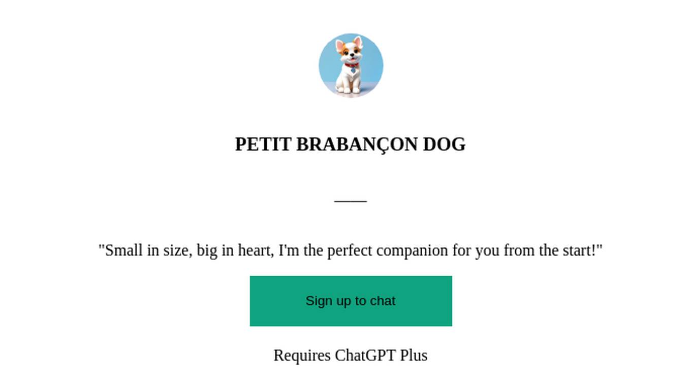 PETIT BRABANÇON DOG Screenshot