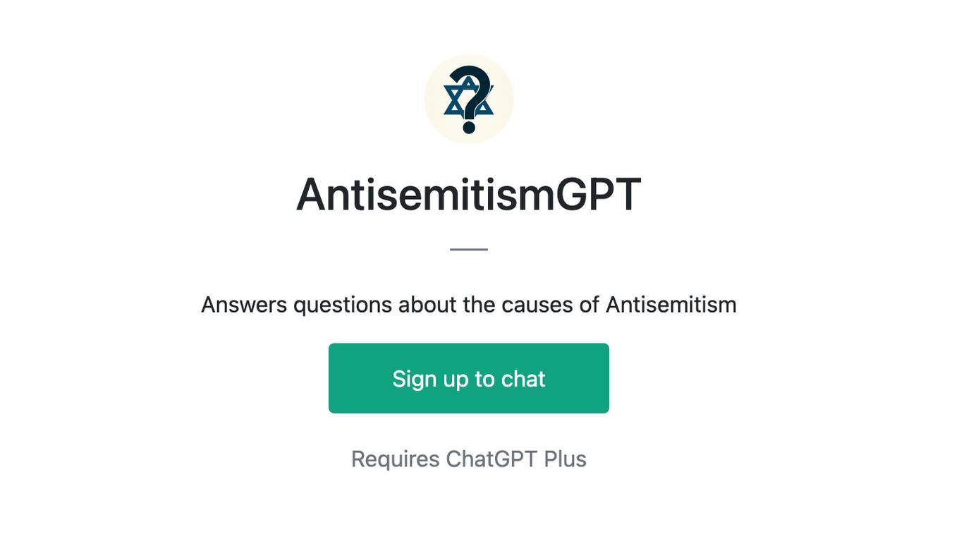 AntisemitismGPT Screenshot