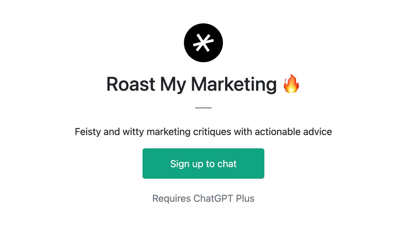 Roast My Marketing 🔥 Screenshot