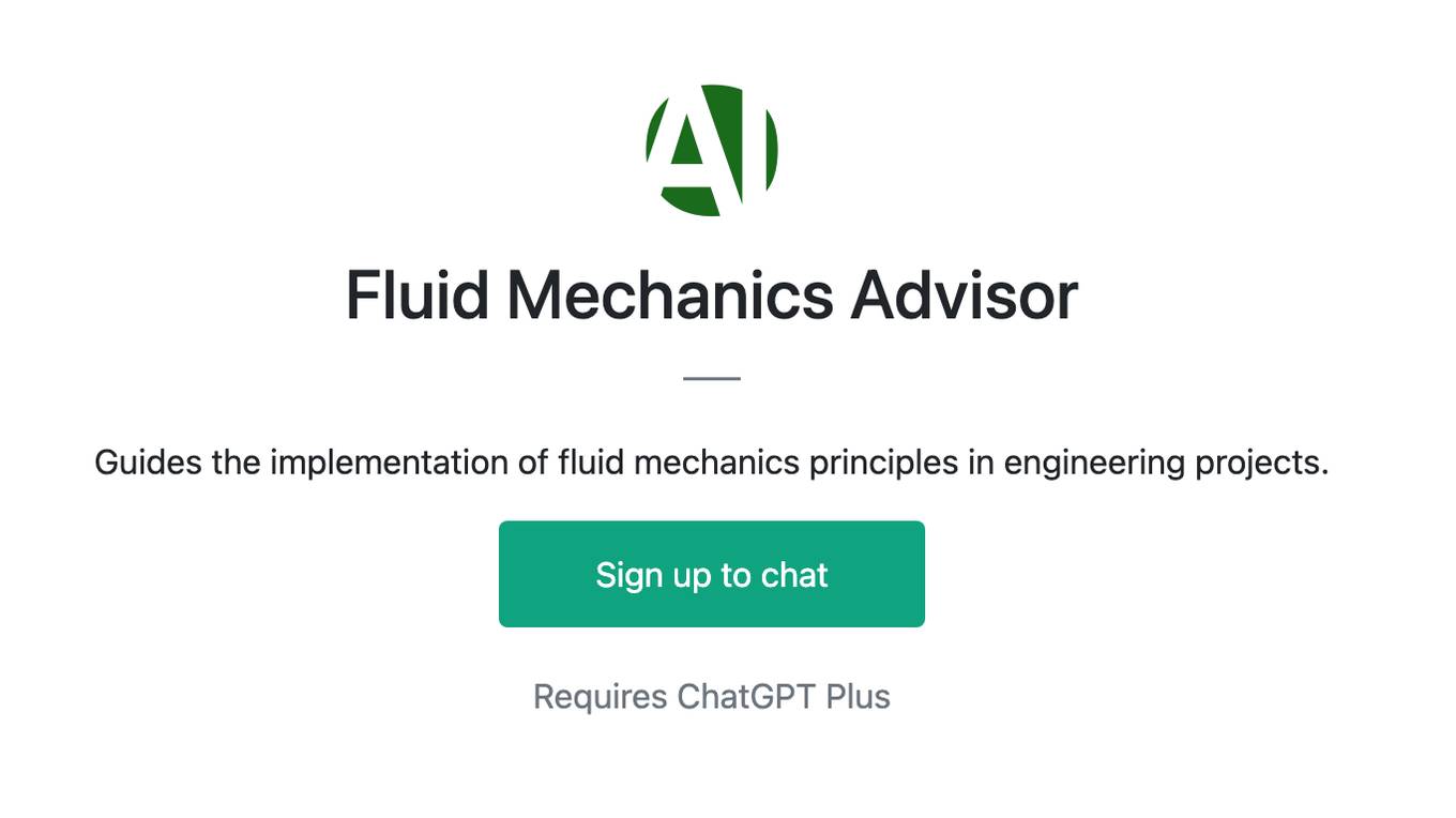 Fluid Mechanics Advisor Screenshot