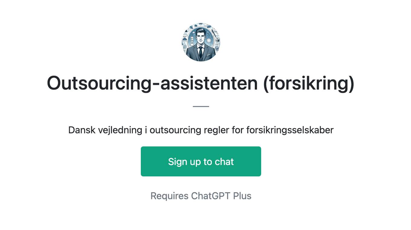 Outsourcing-assistenten (forsikring) Screenshot