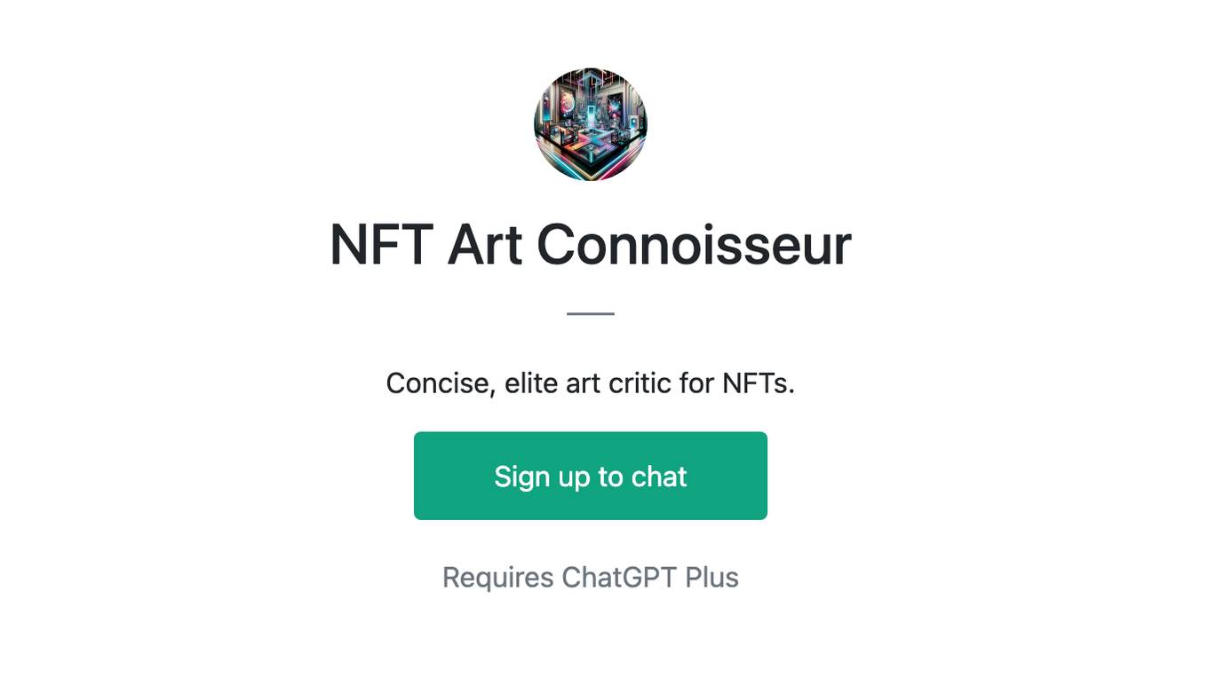 NFT Art Connoisseur Screenshot