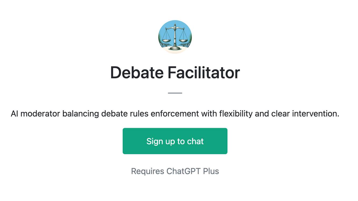 Debate Facilitator Screenshot