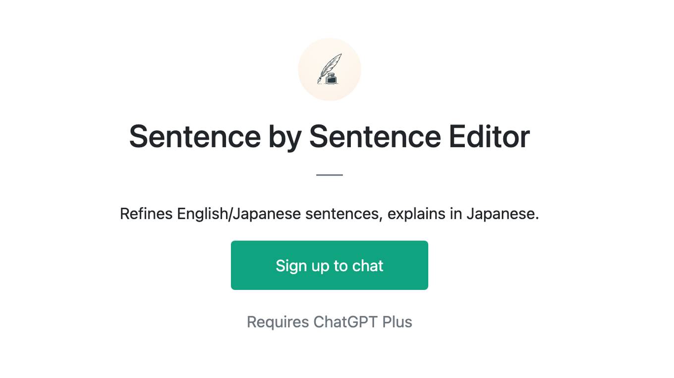 Sentence by Sentence Editor Screenshot