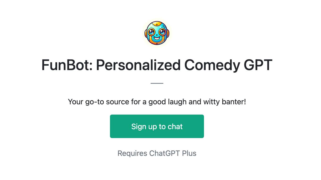 FunBot: Personalized Comedy GPT Screenshot