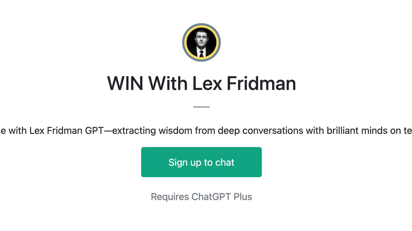 WIN With Lex Fridman Screenshot