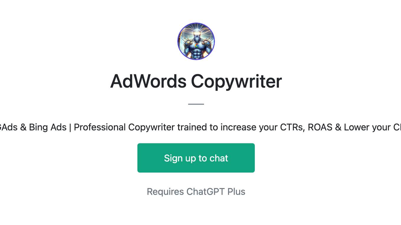 AdWords Copywriter Screenshot