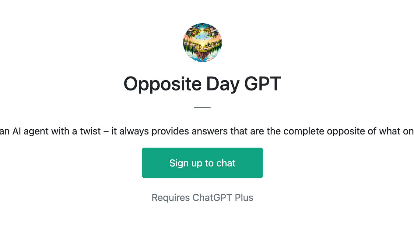 Opposite Day GPT Screenshot