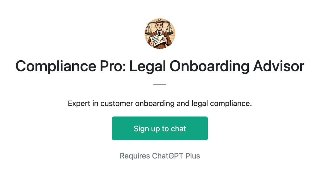 Compliance Pro: Legal Onboarding Advisor Screenshot