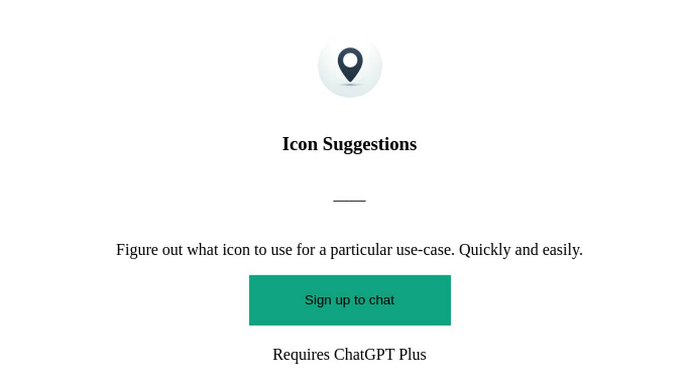 Icon Suggestions Screenshot