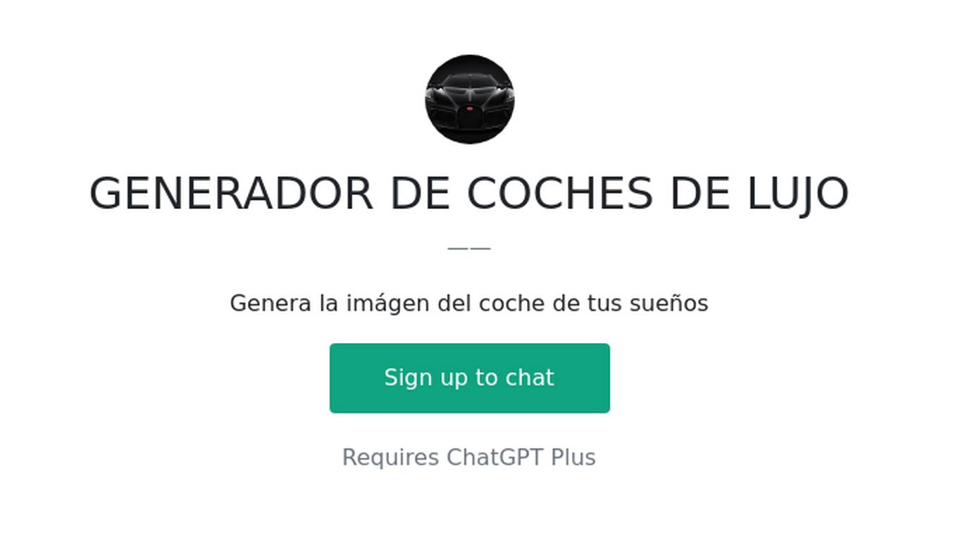 GENERADOR DE COCHES DE LUJO Screenshot