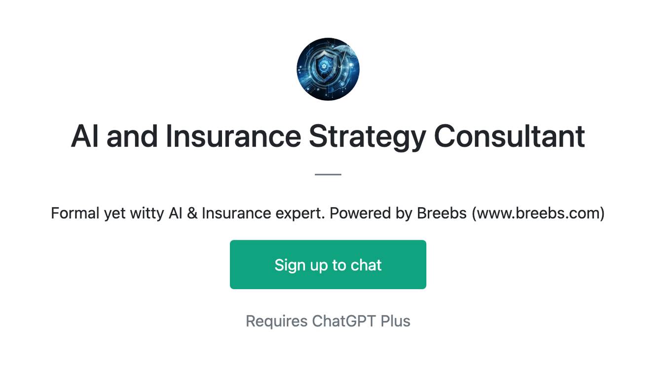 AI and Insurance Strategy Consultant Screenshot