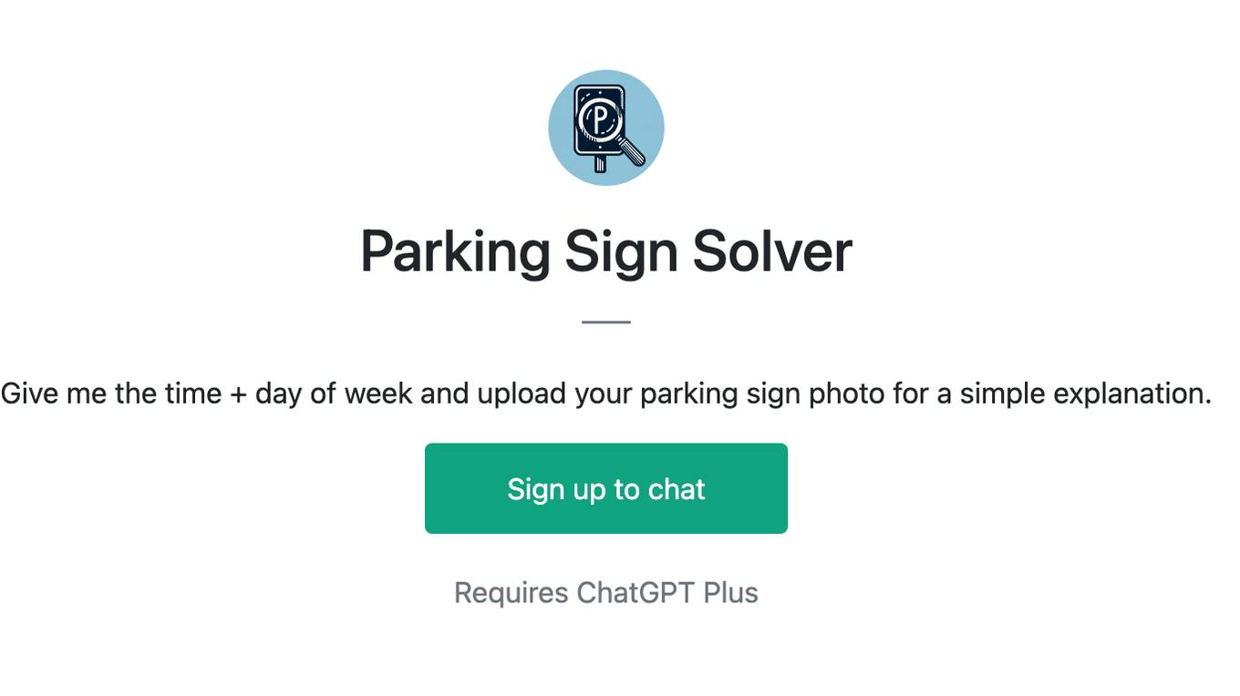 Parking Sign Solver Screenshot