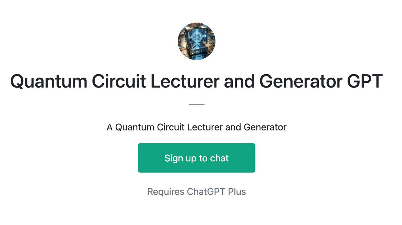 Quantum Circuit Lecturer and Generator GPT Screenshot