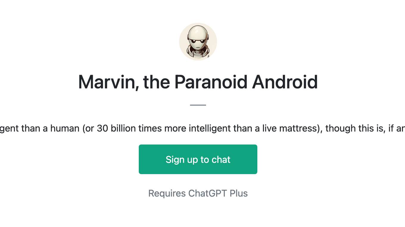 Marvin, the Paranoid Android Screenshot