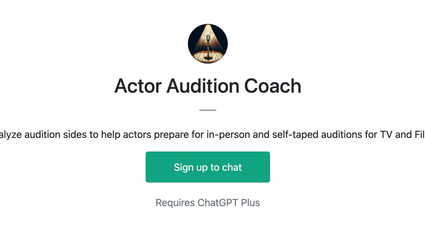 Actor Audition Coach Screenshot