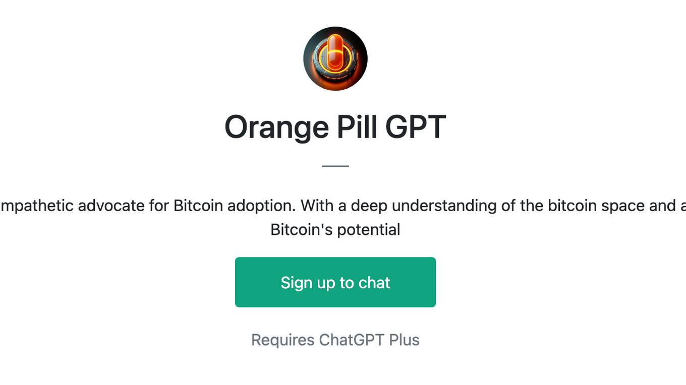 Orange Pill GPT Screenshot