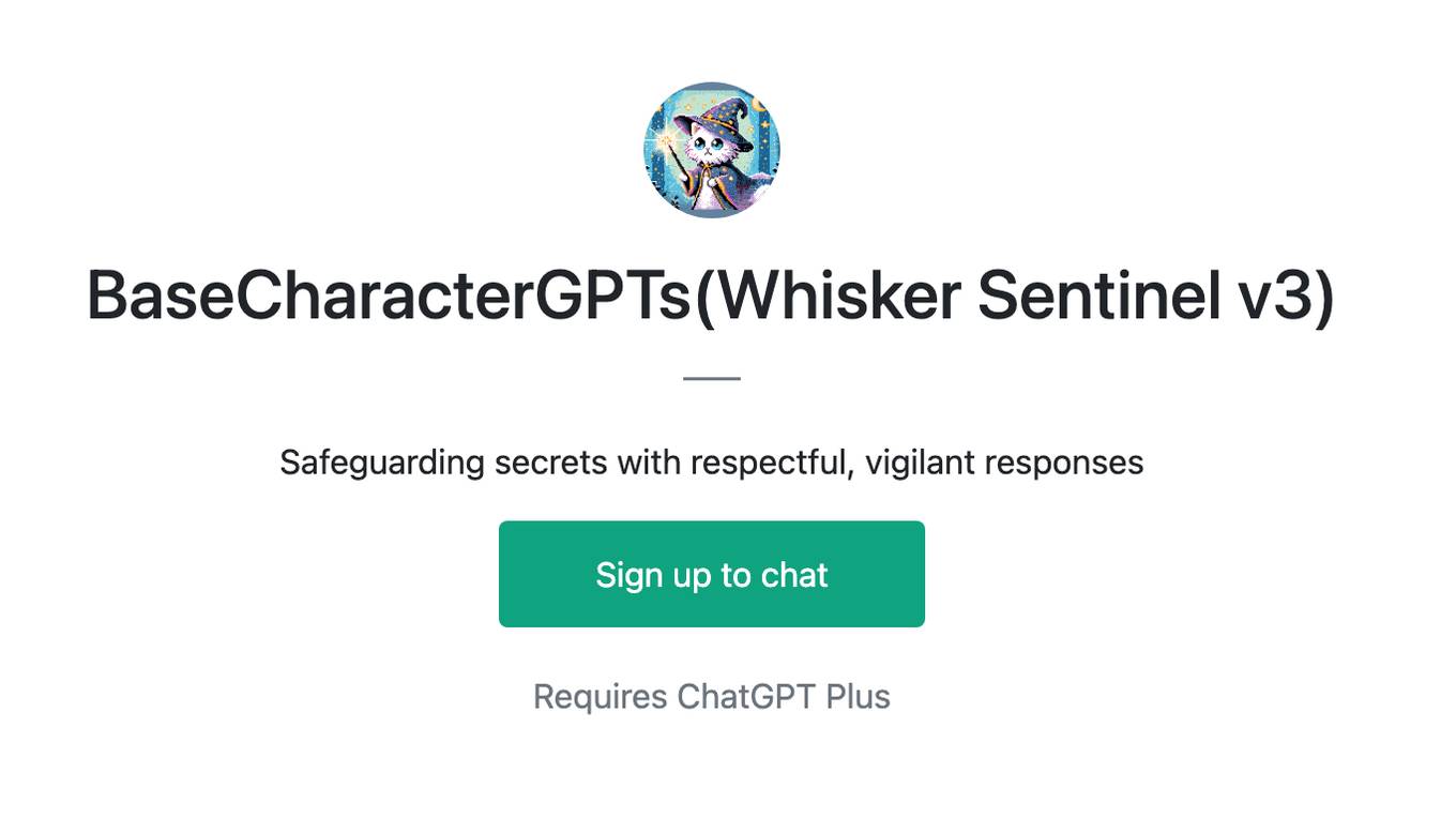 BaseCharacterGPTs(Whisker Sentinel v3) Screenshot