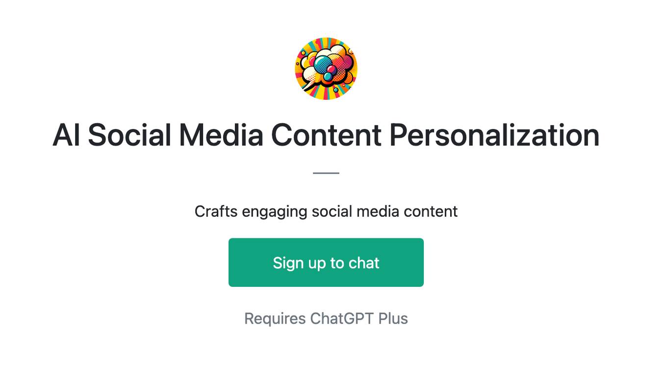 AI Social Media Content Personalization Screenshot