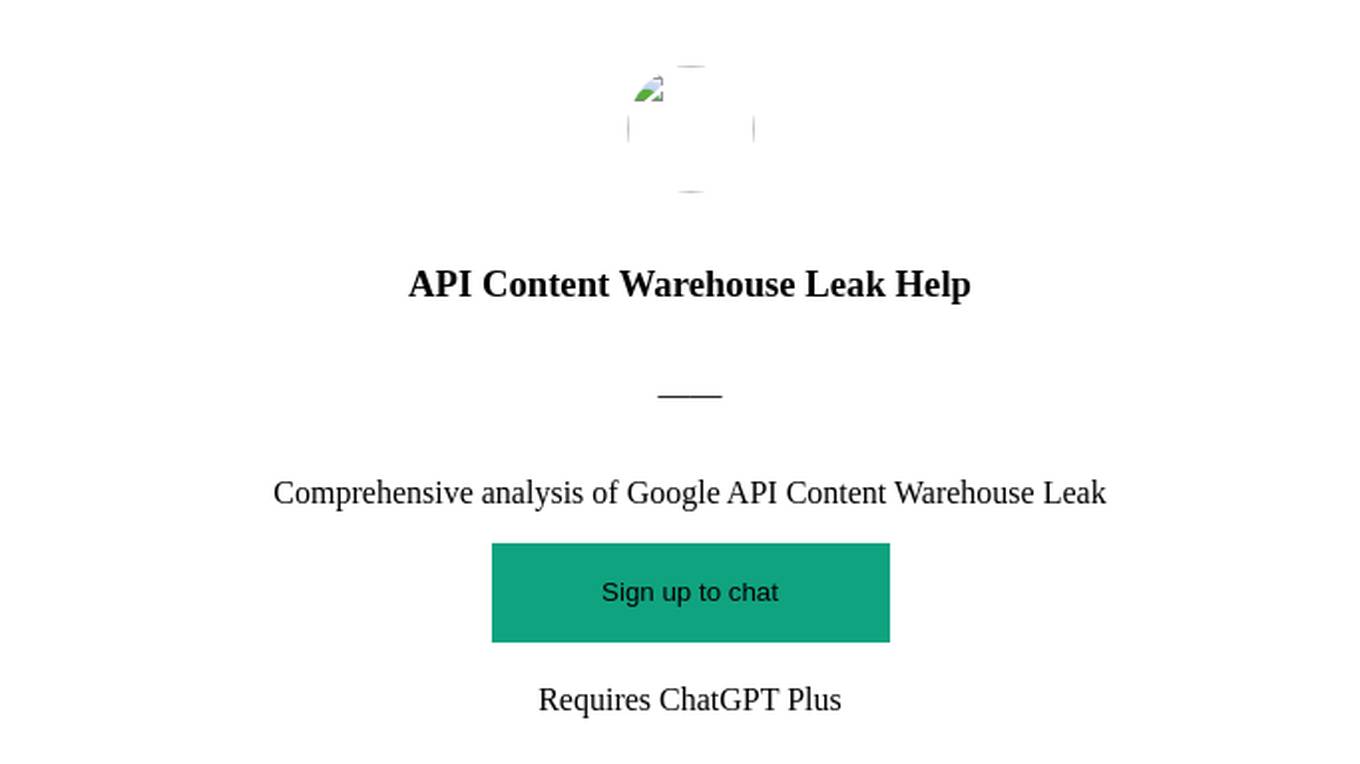 API Content Warehouse Leak Help Screenshot