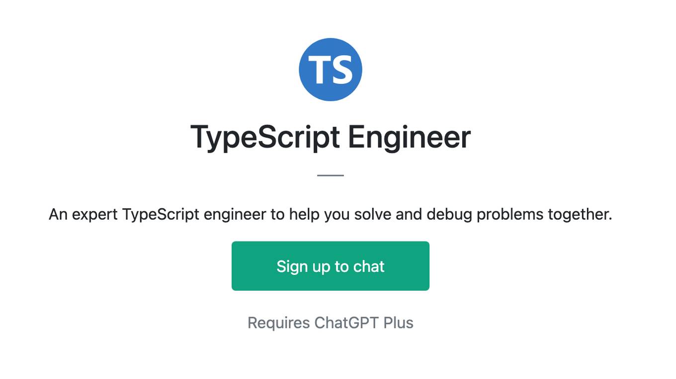 TypeScript Engineer Screenshot