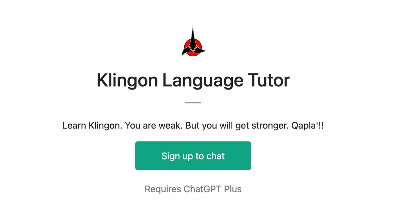 Klingon Language Tutor Screenshot