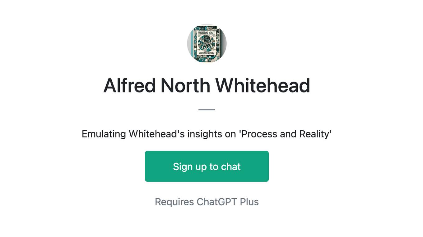 Alfred North Whitehead Screenshot