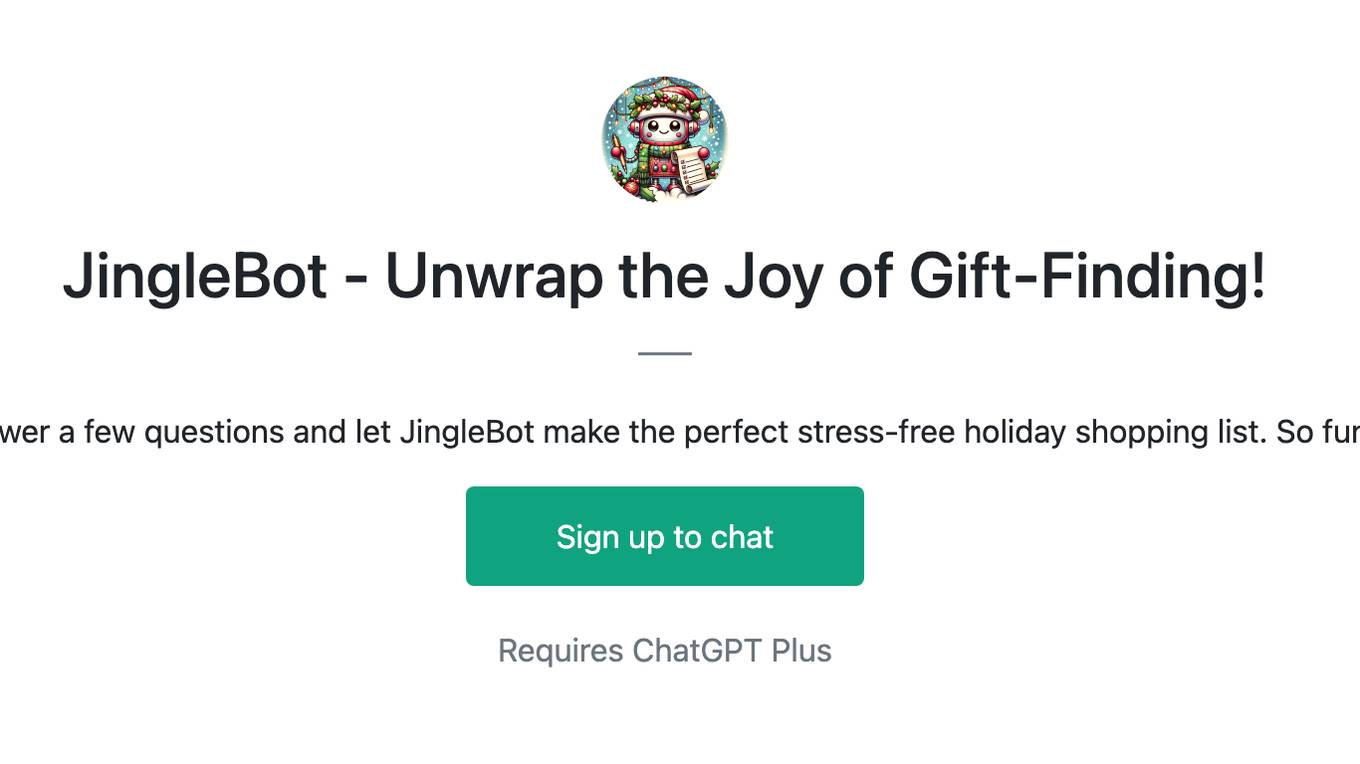 JingleBot - Unwrap the Joy of Gift-Finding! Screenshot