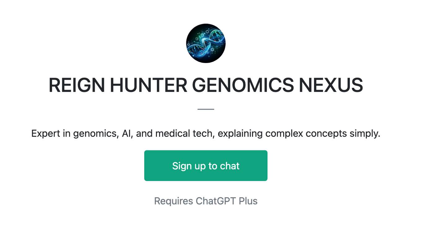 REIGN HUNTER GENOMICS NEXUS Screenshot