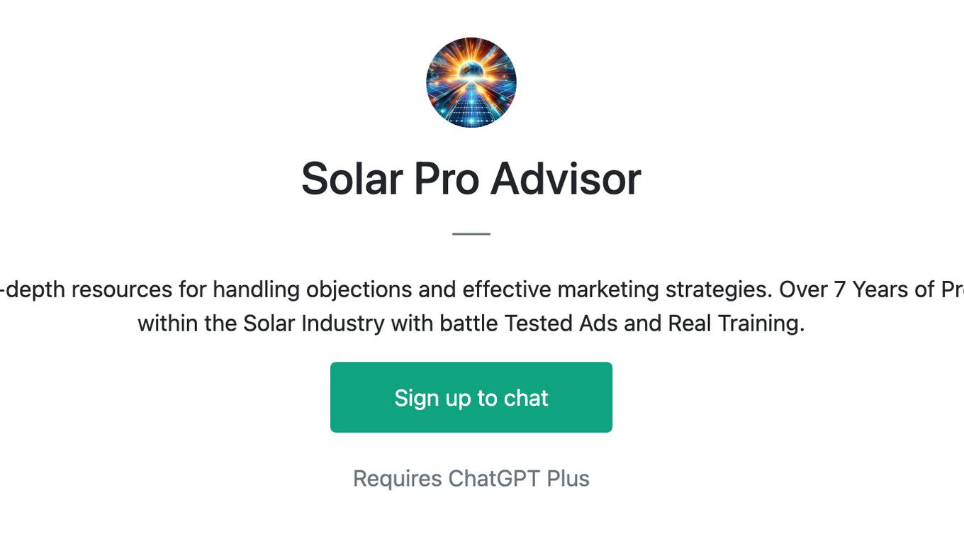 Solar Pro Advisor Screenshot