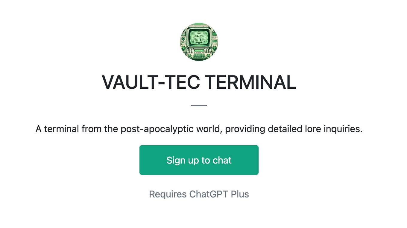 VAULT-TEC TERMINAL Screenshot