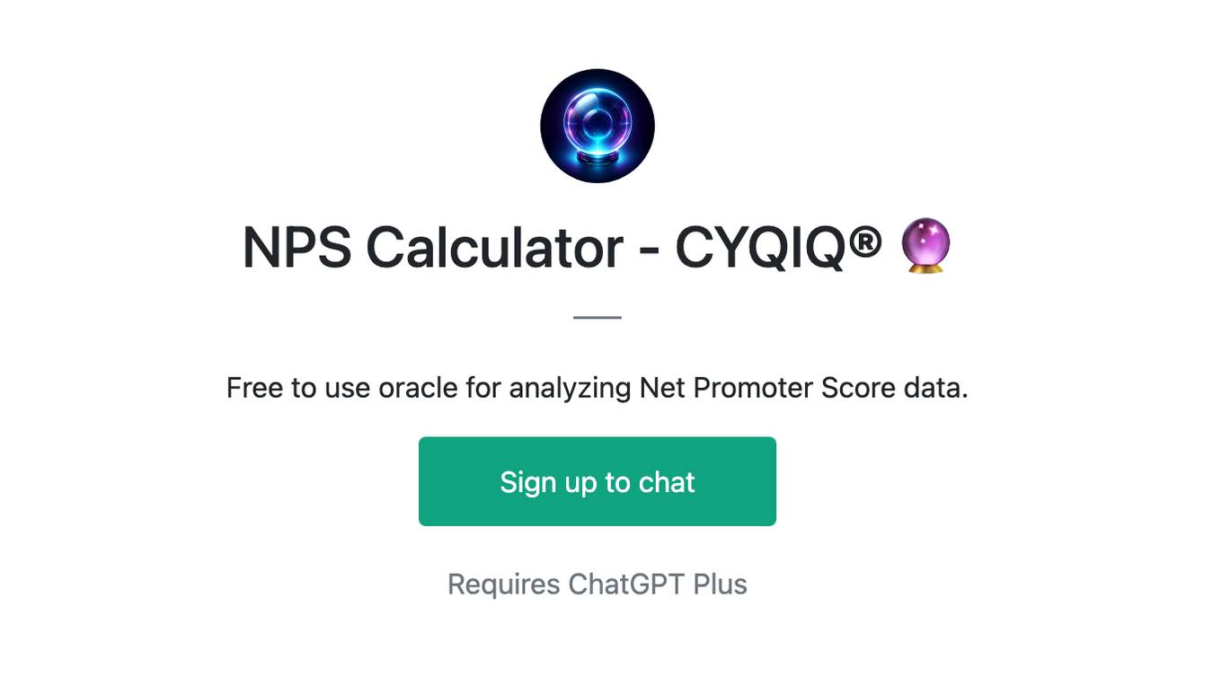 NPS Calculator - CYQIQ® 🔮 Screenshot