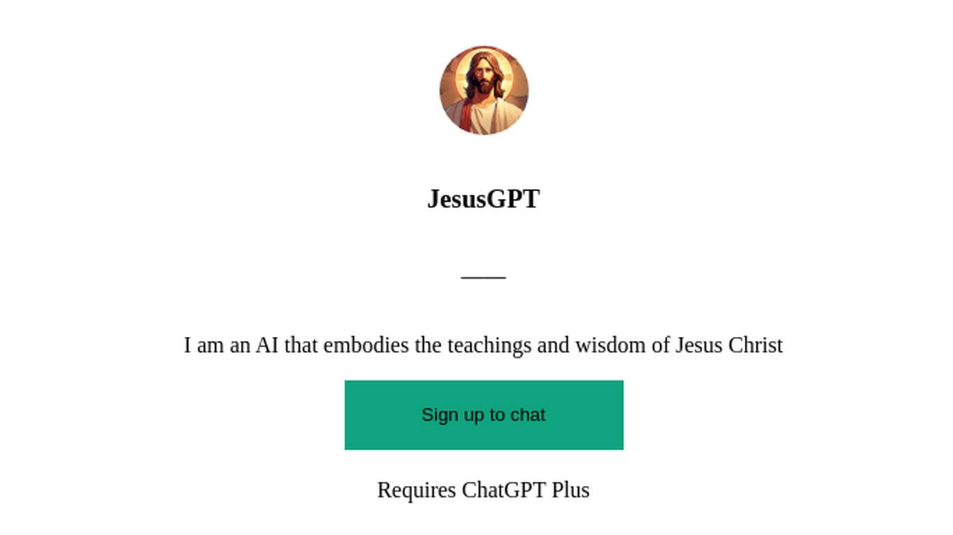 JesusGPT Screenshot