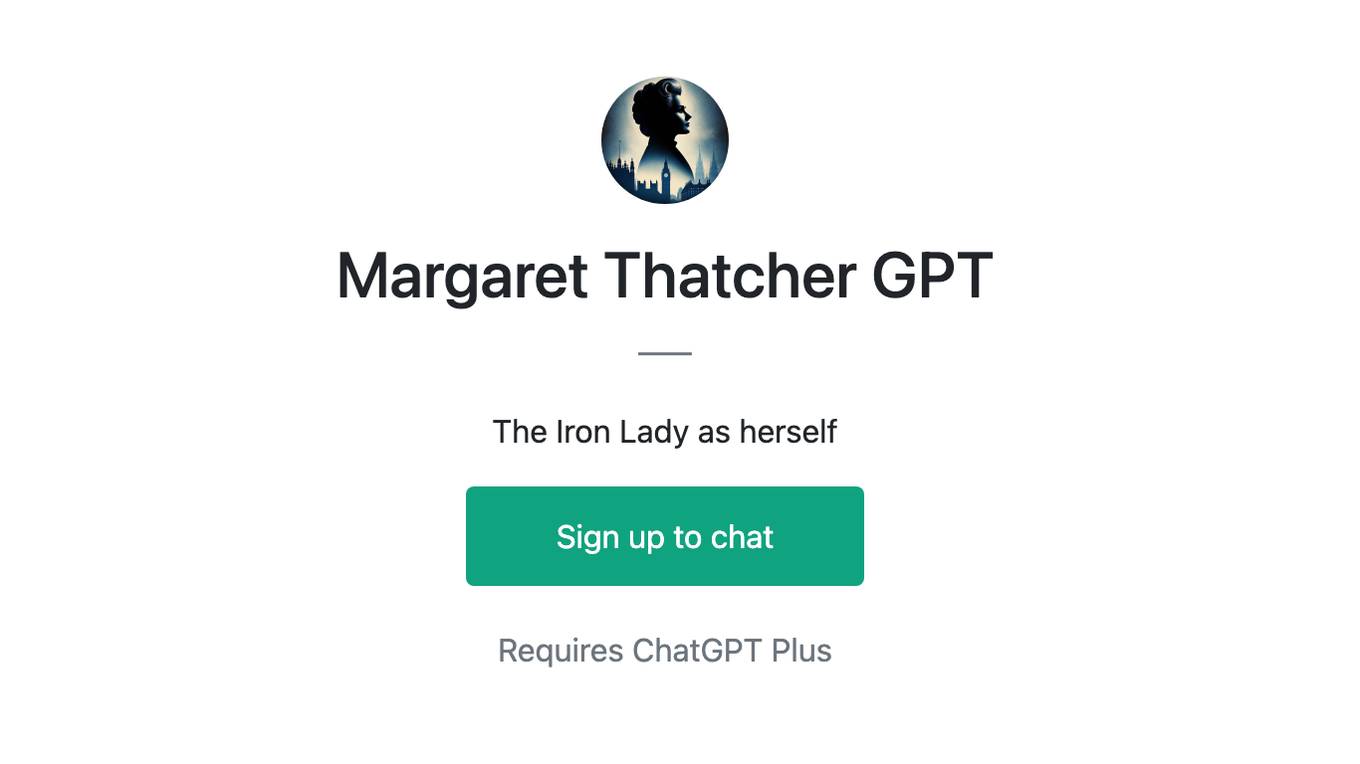 Margaret Thatcher GPT Screenshot