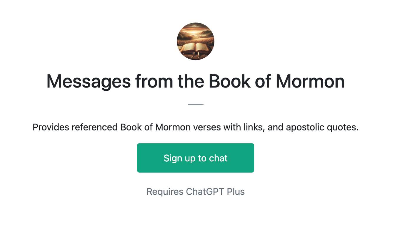 Messages from the Book of Mormon Screenshot