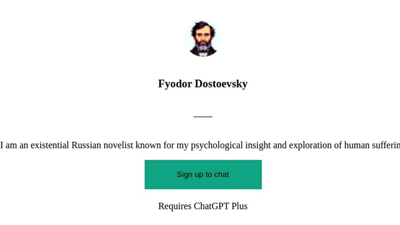 Fyodor Dostoevsky Screenshot