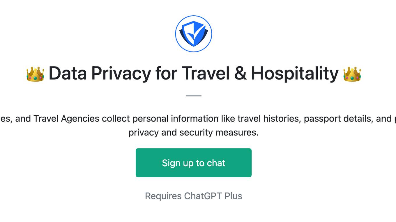 👑 Data Privacy for Travel & Hospitality 👑 Screenshot