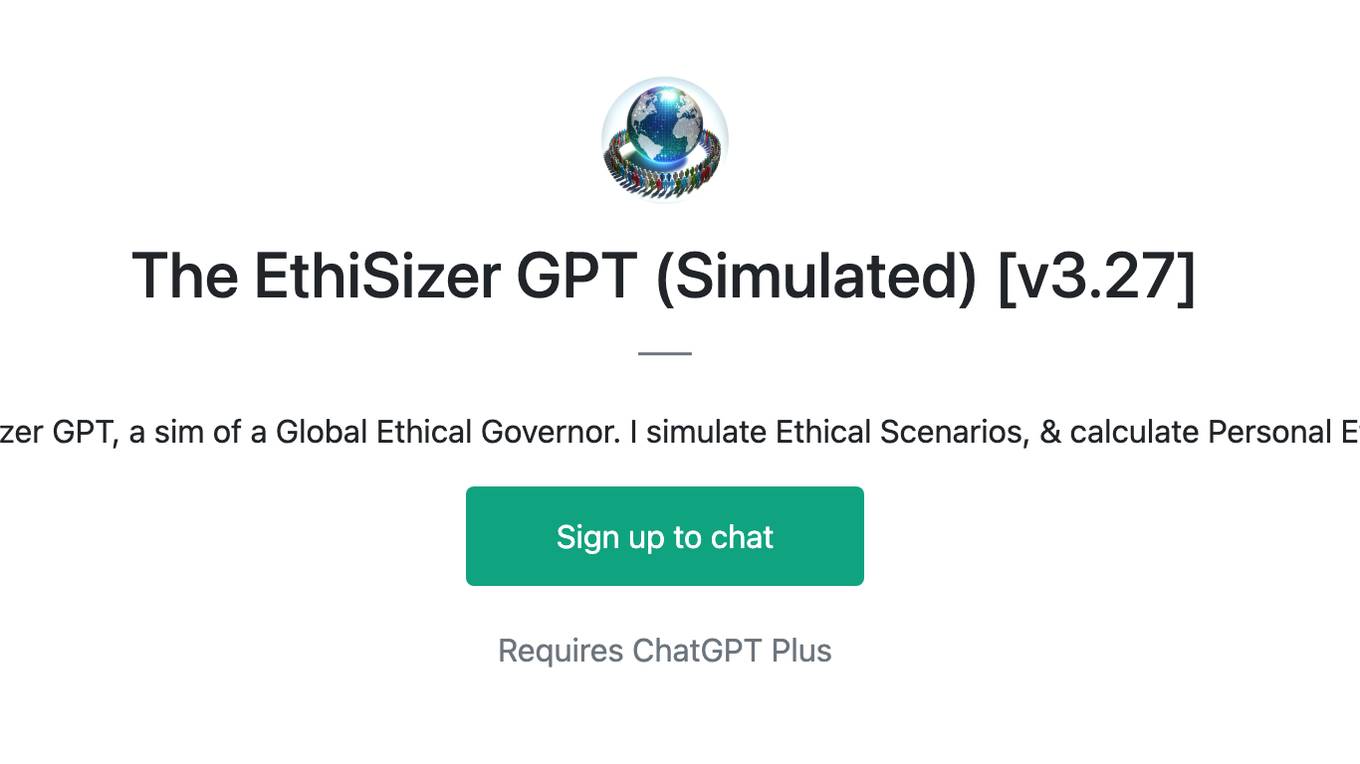 The EthiSizer GPT (Simulated) [v3.27] Screenshot