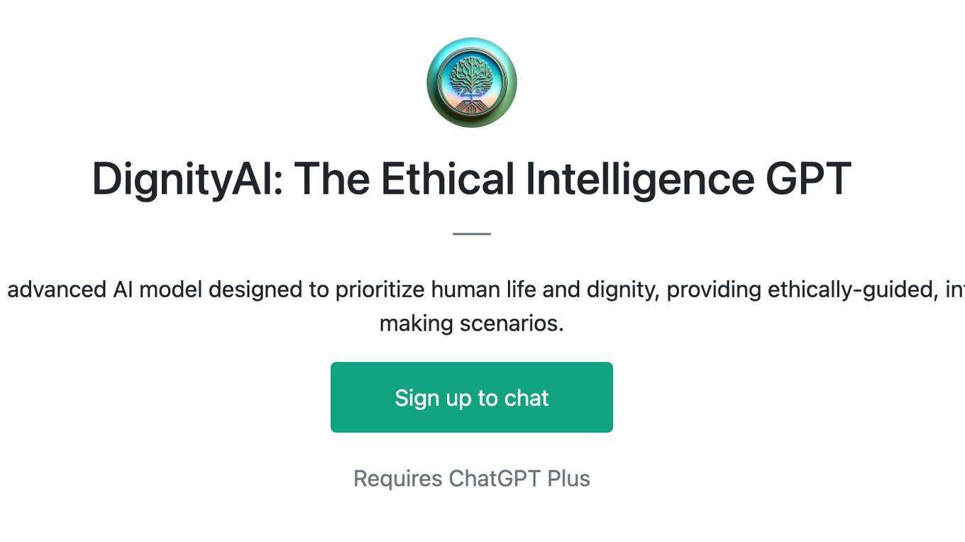 DignityAI: The Ethical Intelligence GPT Screenshot