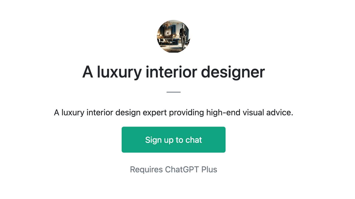 A luxury interior designer Screenshot