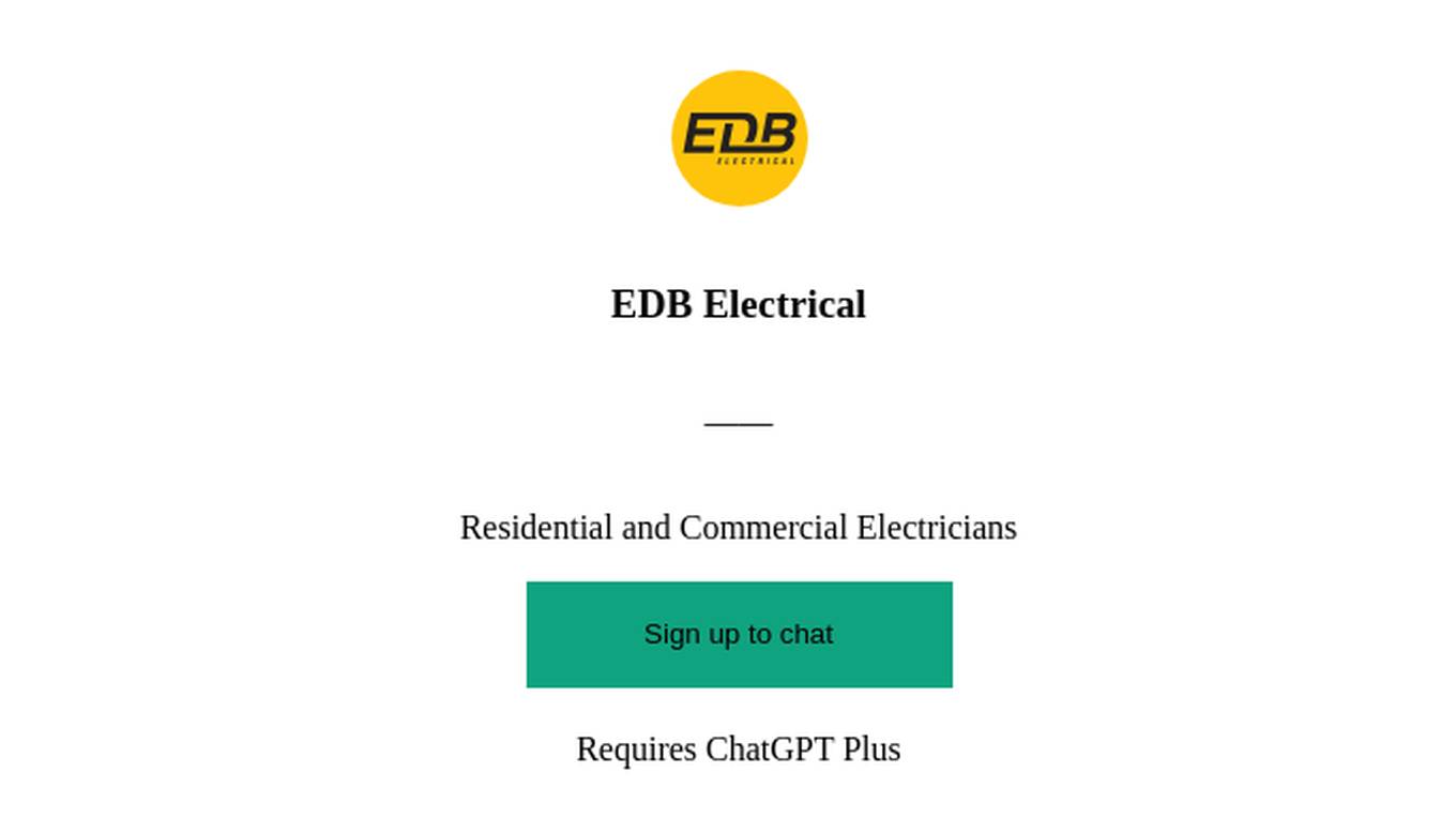 EDB Electrical Screenshot