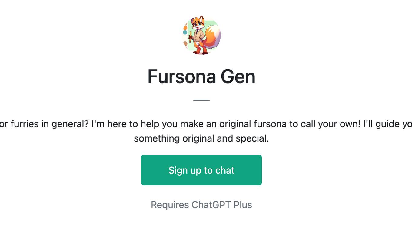 Fursona Gen Screenshot