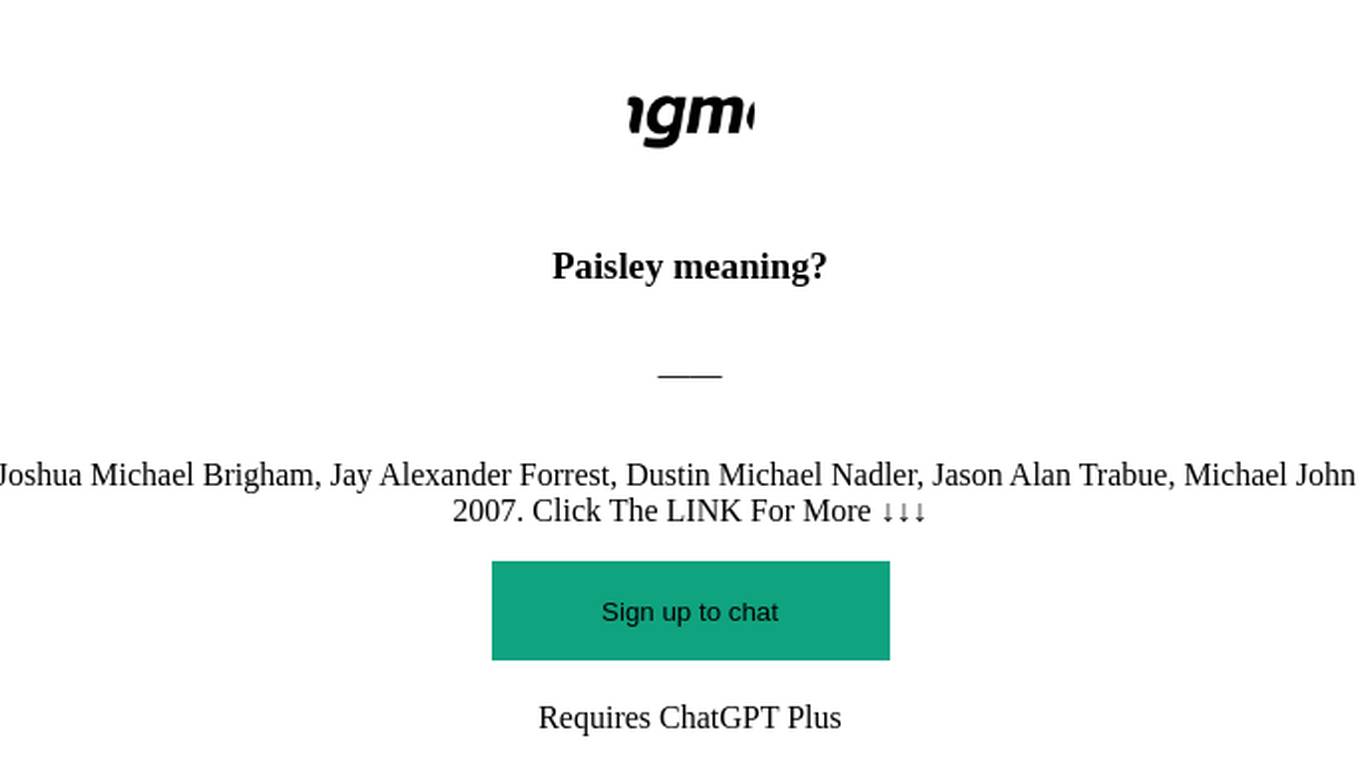 Paisley meaning? Screenshot