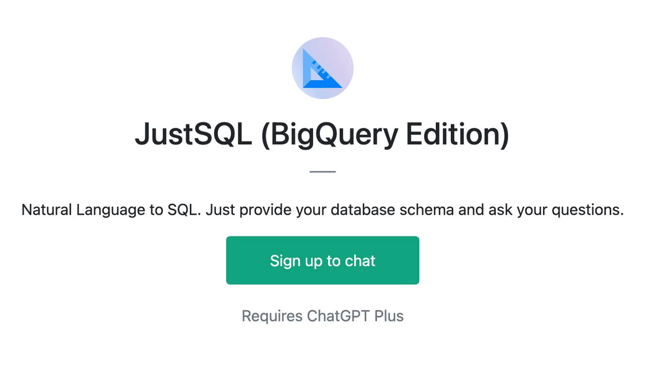 JustSQL (BigQuery Edition) Screenshot