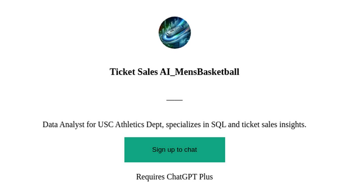 Ticket Sales AI_MensBasketball Screenshot